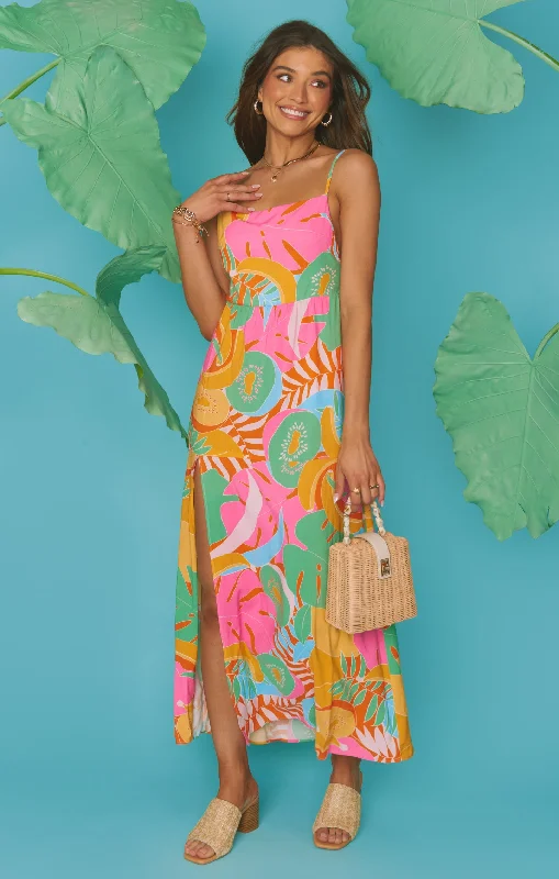 Maxi Dresses Embellished with Crystals for a Sparkling LookJulia Maxi Dress ~ Tropical Fruit