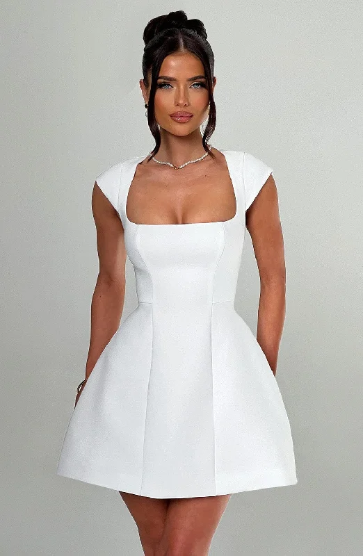 "Simple wedding dresses for women who prefer understated elegance"Lena Mini Dress - Ivory "Simple wedding dresses for women who prefer understated elegance"Lena Mini Dress - Ivory