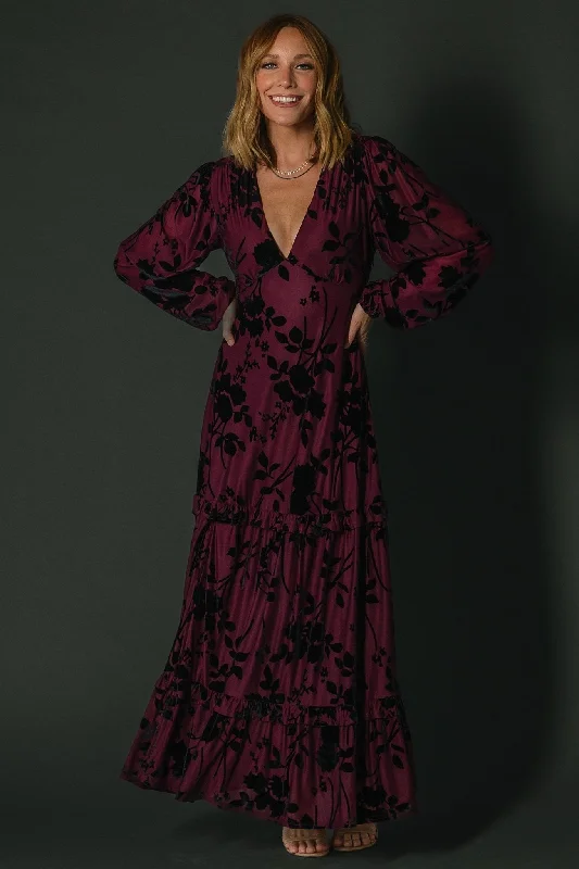 Fresh Green Maxi Dresses for a Natural VibeLiana Velvet Embossed Maxi Dress | Mulberry