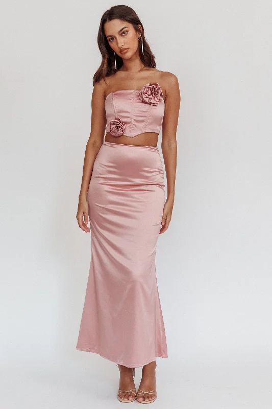 "Seasonal Sale: Save Big on Women's Dresses for Every Occasion"Like A Dove Satin Maxi Skirt Mauve
