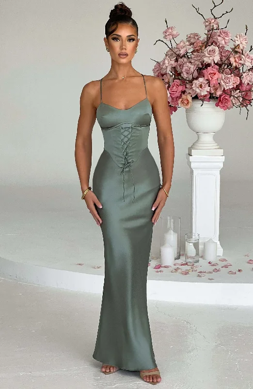 Maxi Dresses Paired with Cropped Tops for a Sexy and Trendy StyleLillia Maxi Dress - Sage Maxi Dresses Paired with Cropped Tops for a Sexy and Trendy StyleLillia Maxi Dress - Sage