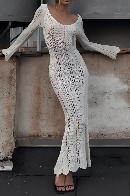 Maxi Dresses Suitable for Beachside WeddingsSolid Cut Out Backless Maxi Dress