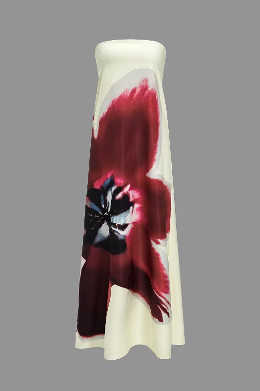 Maxi Dresses for Office - Appropriate Summer PartiesFloral Print Belted Back Maxi Dress