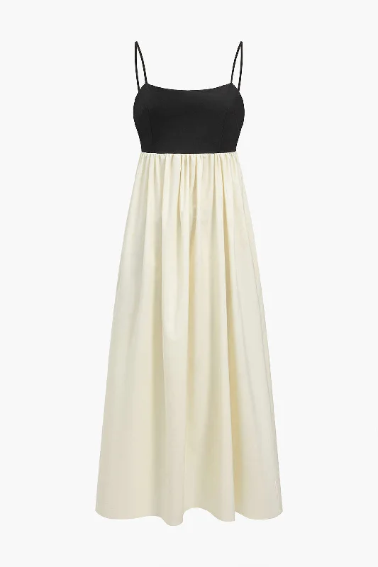 Fairy - Like Tulle Maxi Dresses for Special OccasionsContrast Slip Maxi Dress