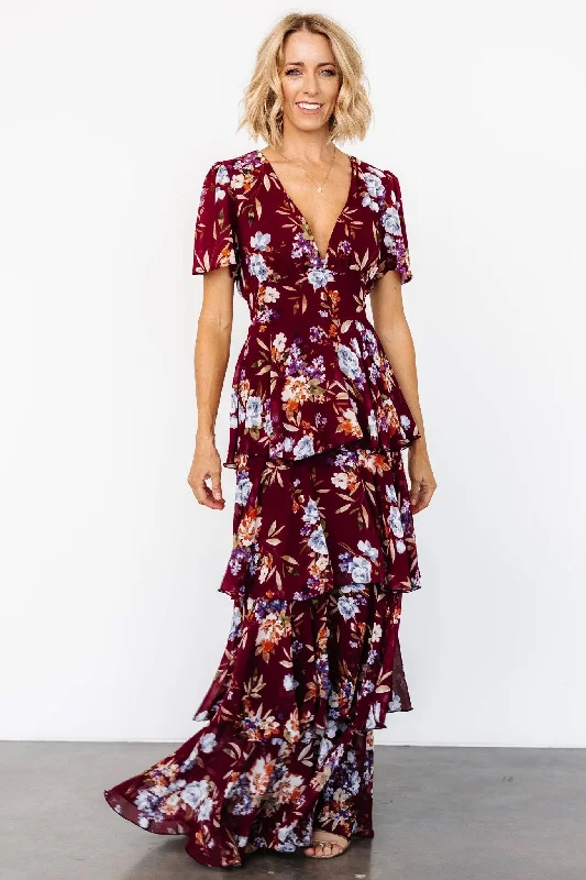 Maxi Dresses with Botanical Prints for a Natural and Fresh LookMontaigne Ruffle Maxi Dress | Mulberry Floral