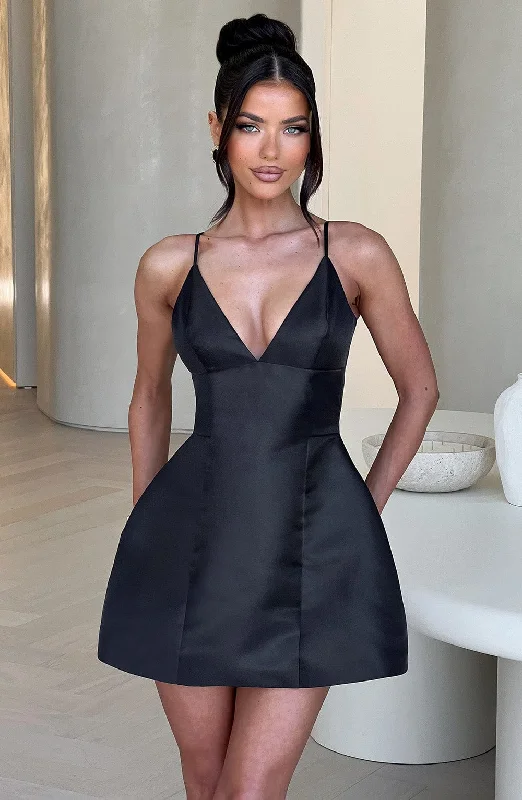 "Affordable plus size women's summer dresses"Nicole Mini Dress - Black