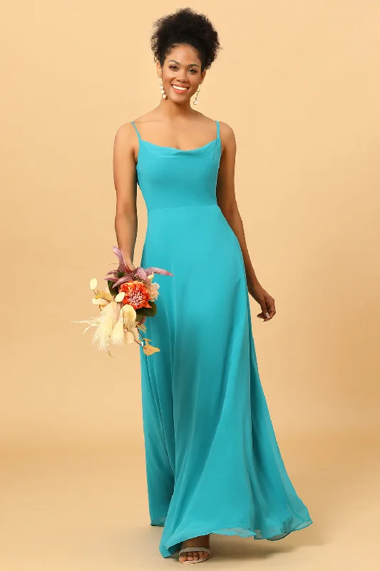 "Pleated dresses for women with a graceful movement"Spaghetti Straps Chiffon Jade Bridesmaid Dress "Pleated dresses for women with a graceful movement"Spaghetti Straps Chiffon Jade Bridesmaid Dress