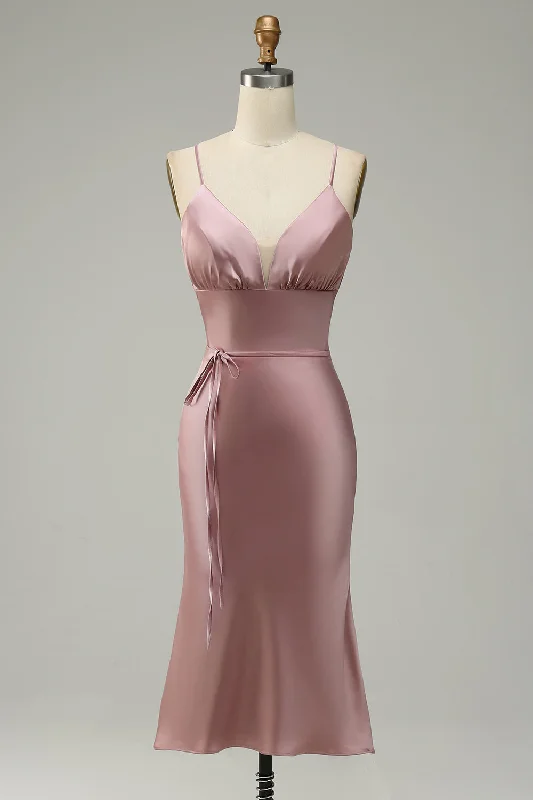 "Plus size formal dresses for women for special events"Spaghetti Straps Satin Wedding Guest Dress "Plus size formal dresses for women for special events"Spaghetti Straps Satin Wedding Guest Dress
