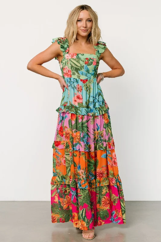 Vintage - Style Corduroy Maxi Dresses for AutumnSundara Tiered Maxi Dress | Multi