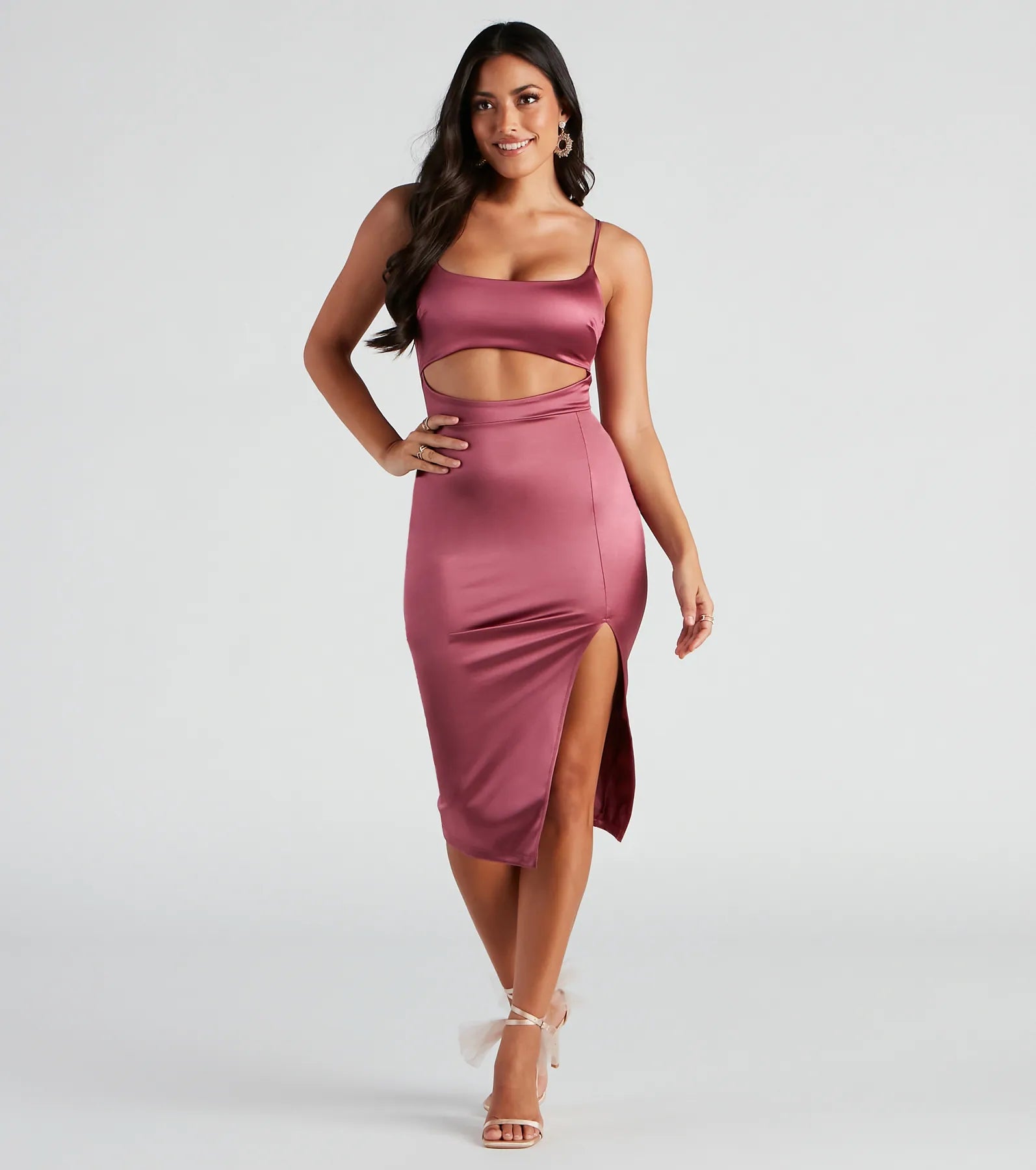 Midi dress for a church service in a more relaxed and modern churchAll Eyes On You Satin Midi Dress Midi dress for a church service in a more relaxed and modern churchAll Eyes On You Satin Midi Dress