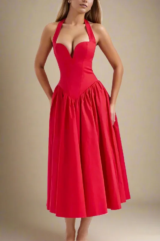 Backless midi dress for a sexy and glamorous appearanceAnita Bodycon Midi Dress - Lipstick Red Backless midi dress for a sexy and glamorous appearanceAnita Bodycon Midi Dress - Lipstick Red