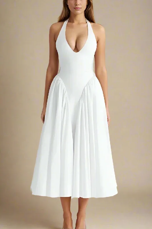 Button - front midi dress in a traditional and classic styleAusten Bodycon Midi Dress - Pearl White Button - front midi dress in a traditional and classic styleAusten Bodycon Midi Dress - Pearl White