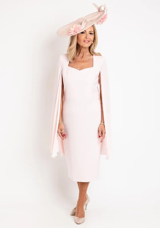 Knee - length midi dress for a versatile and appropriate lengthClaudia C Monet Chiffon Sleeve Midi Dress, Blush Knee - length midi dress for a versatile and appropriate lengthClaudia C Monet Chiffon Sleeve Midi Dress, Blush