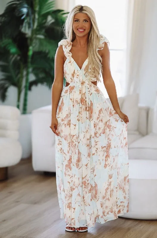 Party Dresses with Satin Trimmed Collar and Bow Back and Embroidered Skirt and Sequined Bodice for Ladies' Classic and Glamorous LookFor Your Attention Floral Maxi Dress - Mint Party Dresses with Satin Trimmed Collar and Bow Back and Embroidered Skirt and Sequined Bodice for Ladies' Classic and Glamorous LookFor Your Attention Floral Maxi Dress - Mint