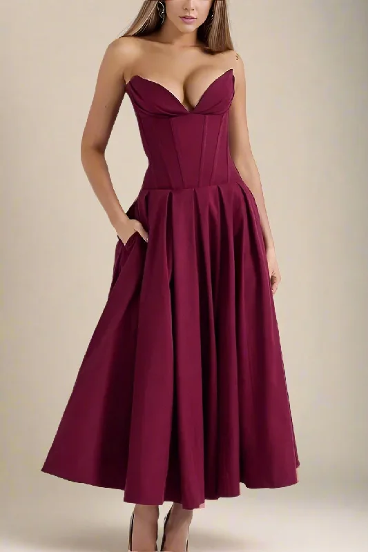 70s - inspired bohemian midi dress with a free - spirited lookGabbi Bodycon Midi Dress - Red Wine 70s - inspired bohemian midi dress with a free - spirited lookGabbi Bodycon Midi Dress - Red Wine