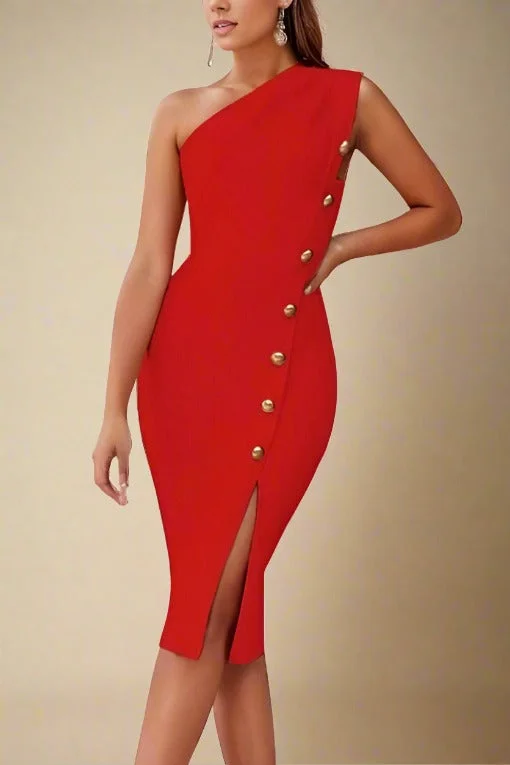 Lace - up midi dress for a trendy and adjustable lookMel Bodycon Midi Dress - Lipstick Red Lace - up midi dress for a trendy and adjustable lookMel Bodycon Midi Dress - Lipstick Red