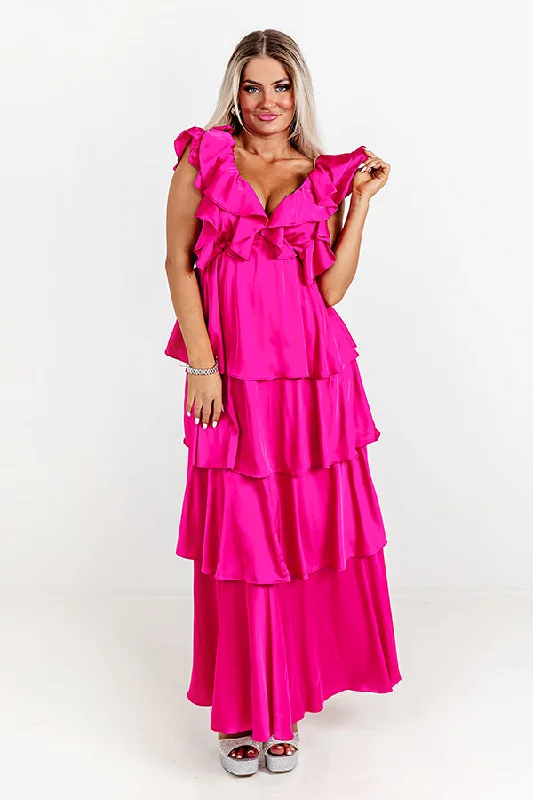 Chiffon Party Dresses with Embroidered Cuffs for Ladies' Elegant TouchMilan Muse Tiered Maxi