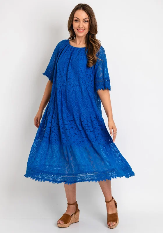 Turtleneck midi dress for a sophisticated and elegant styleThe Serafina Collection One Size Elasticated Neckline Midi Dress, Royal Blue Turtleneck midi dress for a sophisticated and elegant styleThe Serafina Collection One Size Elasticated Neckline Midi Dress, Royal Blue