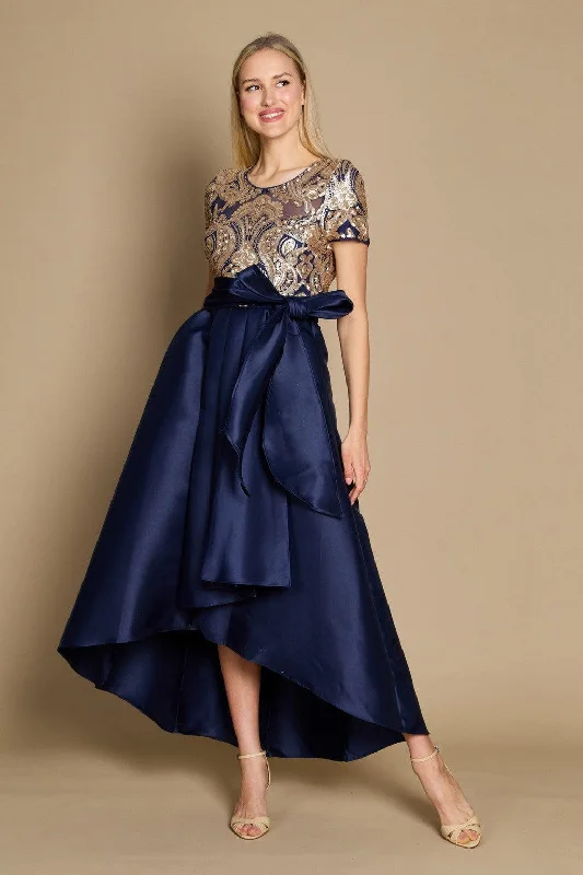 Beaded Party Dresses with Tulle Skirt for Ladies' Formal DancesR&M Richards 5492W High Low Plus Size Formal Dress