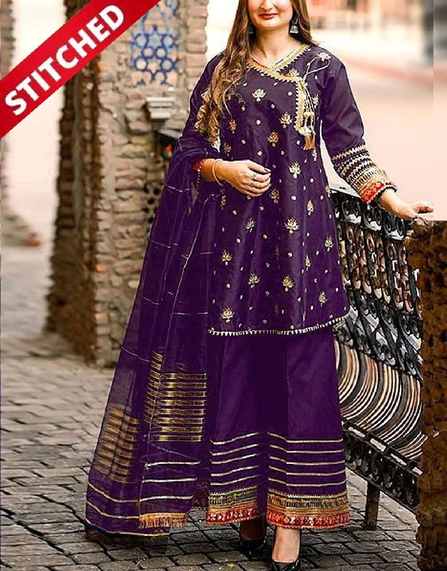 Party Dresses with Pleated Tulle Skirt and Sequined Geometric Shapes for Ladies' Princess and Modern LookReady-to-Wear Angrakha Style Embroidered Raw Silk Party Wear Dress 2024 (DZ16916)