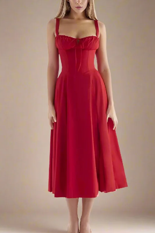 Sequin - embellished midi dress for a sparkly and eye - catching styleTaylor Bodycon Day Midi Dress - Lipstick Red Sequin - embellished midi dress for a sparkly and eye - catching styleTaylor Bodycon Day Midi Dress - Lipstick Red