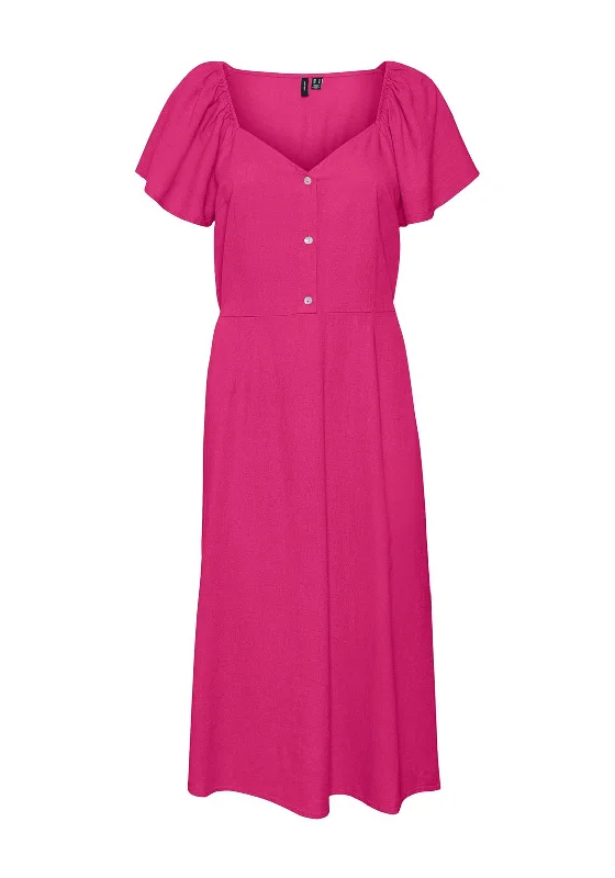 Midi dress for a date when styled with a cute top and heelsVero Moda My Mila Midi Dress, Pink Yarrow Midi dress for a date when styled with a cute top and heelsVero Moda My Mila Midi Dress, Pink Yarrow