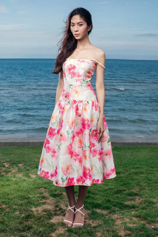Sequin - embellished midi dress for a sparkly and eye - catching styleVivienne Drop Waist Sleeveless Taffeta Midi Dress Sequin - embellished midi dress for a sparkly and eye - catching styleVivienne Drop Waist Sleeveless Taffeta Midi Dress