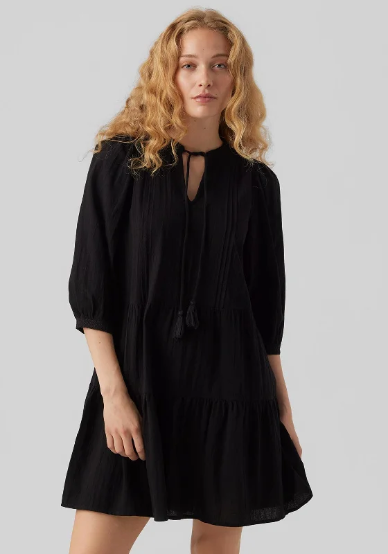 Sleeveless Chiffon Party Dresses with Slit for Ladies' Cocktail PartiesVero Moda Pretty Tiered Smock Mini Dress, Black