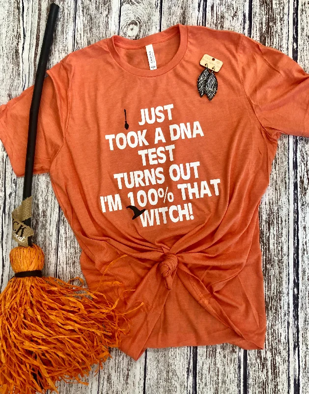 Women's T - shirt with a ribbed cuffs and hem100% That Witch Tee