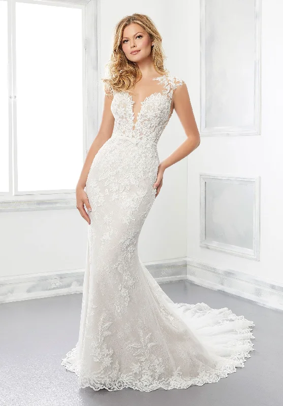 Bohemian - style off - the - shoulder wedding dress2308 Brinkley