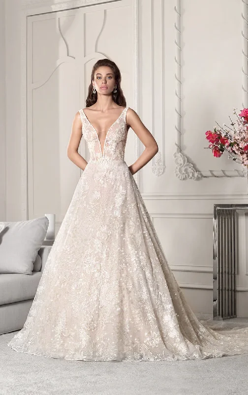 Indian - style wedding dress with intricate embroidery828