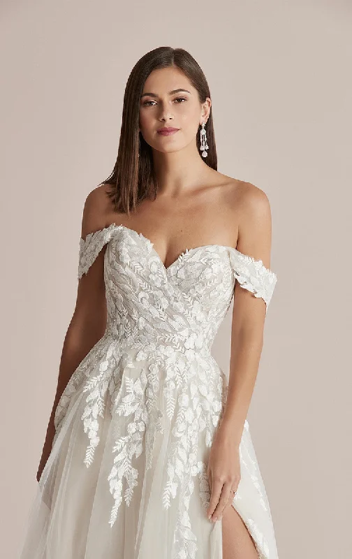 Chiffon - draped empire waist wedding dress88219