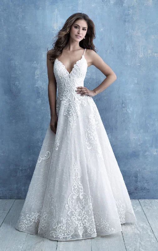 Court train A - line wedding dress9718