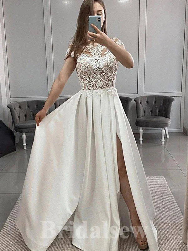 Cut - out detail modern wedding dressA-line Cap Sleeves Princess Garden Beach Vintage Long Wedding Dresses, Bridal Gown WD440 Cut - out detail modern wedding dressA-line Cap Sleeves Princess Garden Beach Vintage Long Wedding Dresses, Bridal Gown WD440