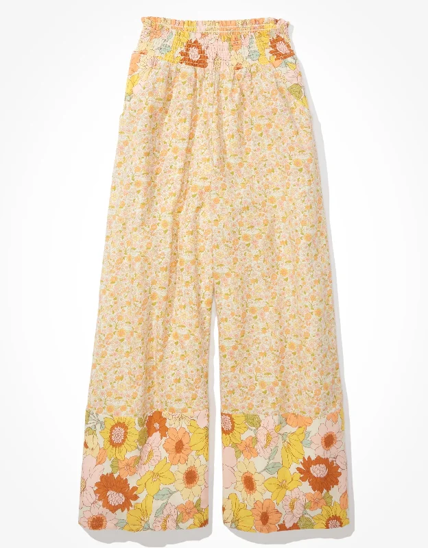 Cargo pants for women with multiple pocketsAE Wide Leg Pant