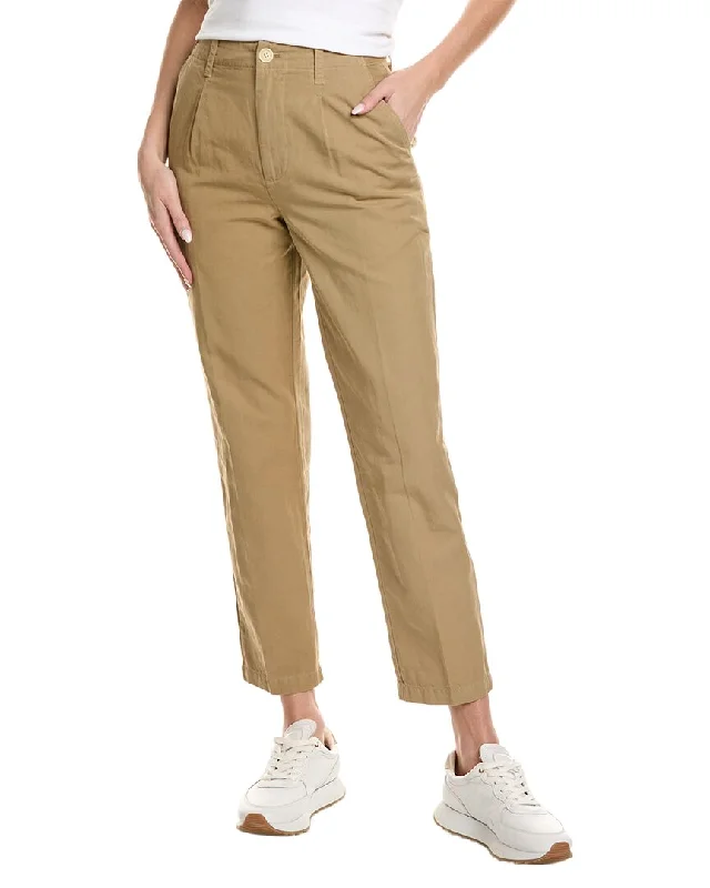 Trousers with decorative buttons for women in a stylish detailALEX MILL Boy Linen-Blend Pant Trousers with decorative buttons for women in a stylish detailALEX MILL Boy Linen-Blend Pant