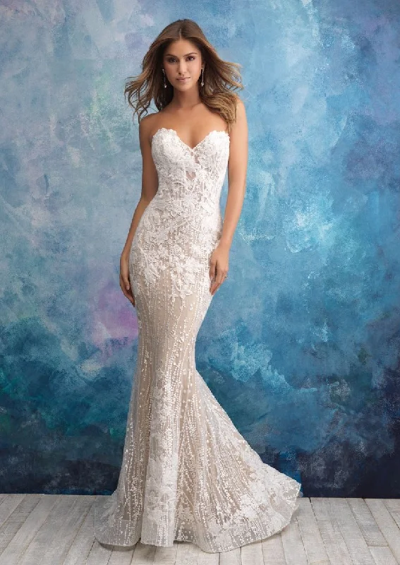 Plus - size A - line wedding dress for a comfortable fitAllure 9550