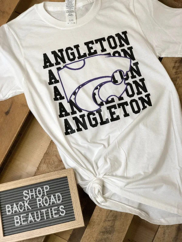 Women's cotton blend T - shirt with a soft feelAngleton Wildcat Head Tee