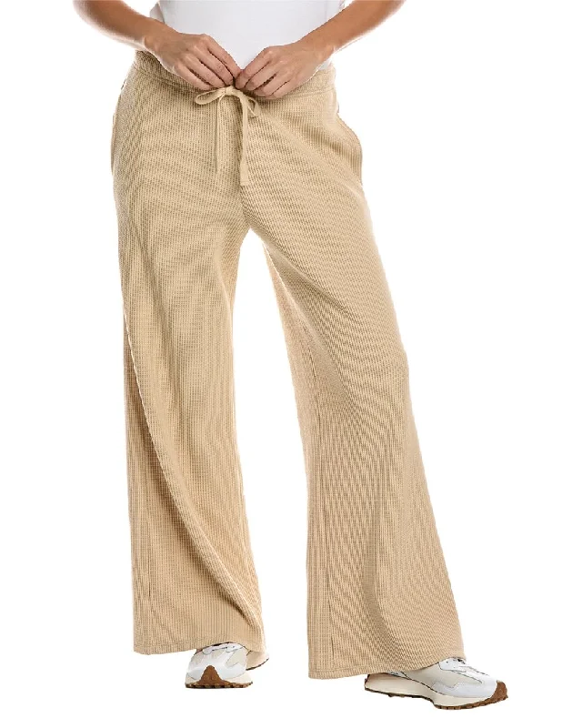 Solid color palazzo pants for women in bright huesATM Anthony Thomas Melillo Waffle Knit Wide Leg Pant