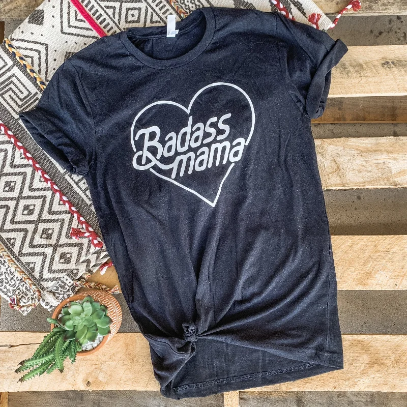 Fuzzy women's T - shirt with a hoodBadass Mama Tee