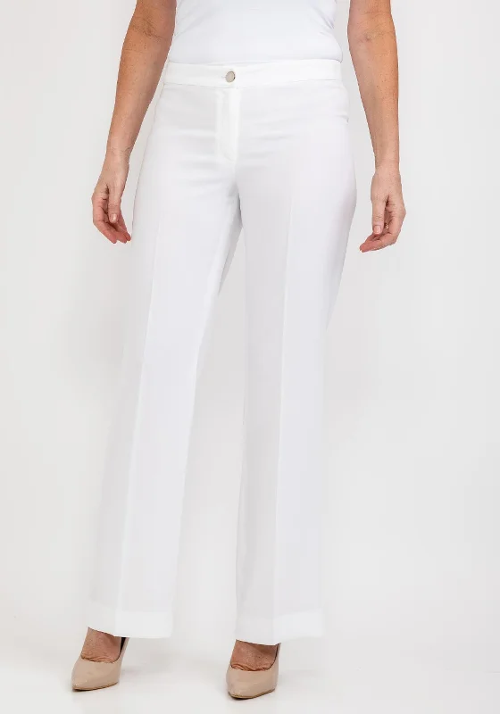 Recycled nylon pants for women in an eco - friendly sporty optionBadoo Straight Leg Trousers, White