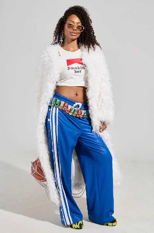Leather look pants for women in a budget - friendly optionBELLERS PANT IN BLUE