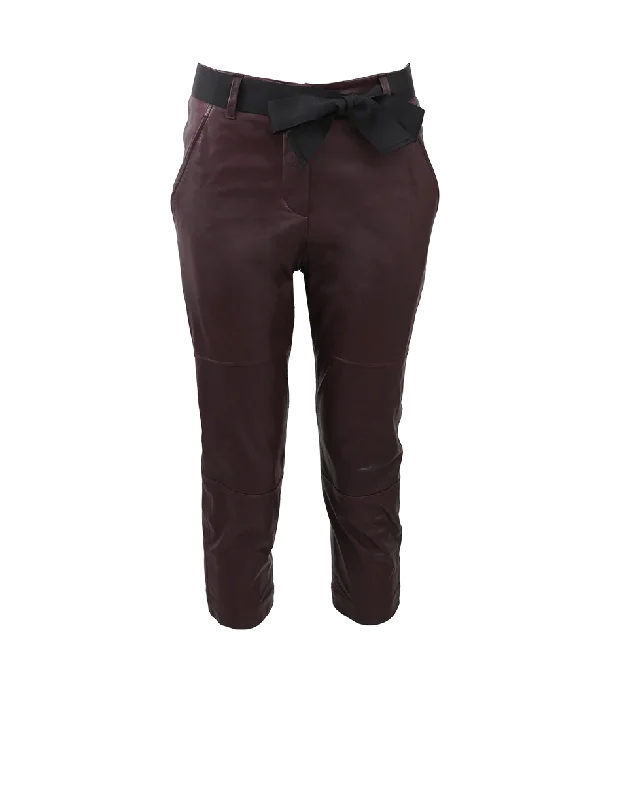 Cargo pants for women with multiple pocketsBelted Leather Jogger