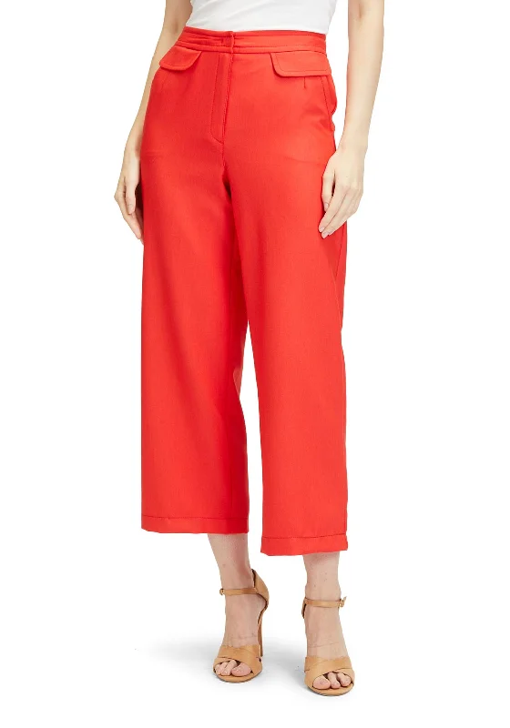 Ripped jeans for women in a punk styleBetty Barclay High Rise Cropped Wide Leg Trouser, Red Ripped jeans for women in a punk styleBetty Barclay High Rise Cropped Wide Leg Trouser, Red