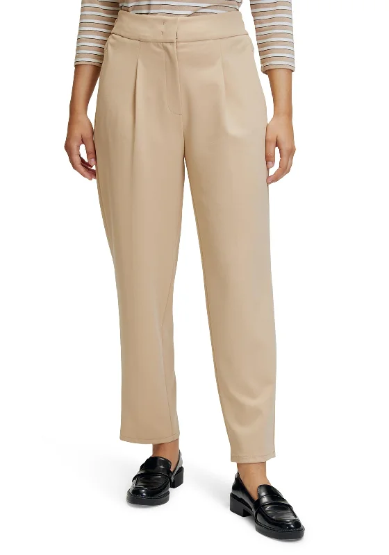 Sequined wide leg pants for women at clubBetty Barclay High Rise Tapered Trousers, Beige Sequined wide leg pants for women at clubBetty Barclay High Rise Tapered Trousers, Beige