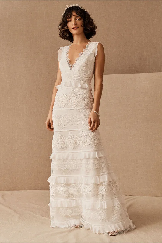 Colorful non - white wedding dress for a bold brideBHLDN Sachin & Babi Inez Gown
