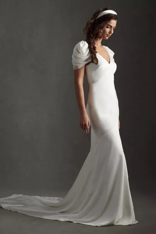 Graceful long - train wedding dressBHLDN Savannah Miller Belle Gown