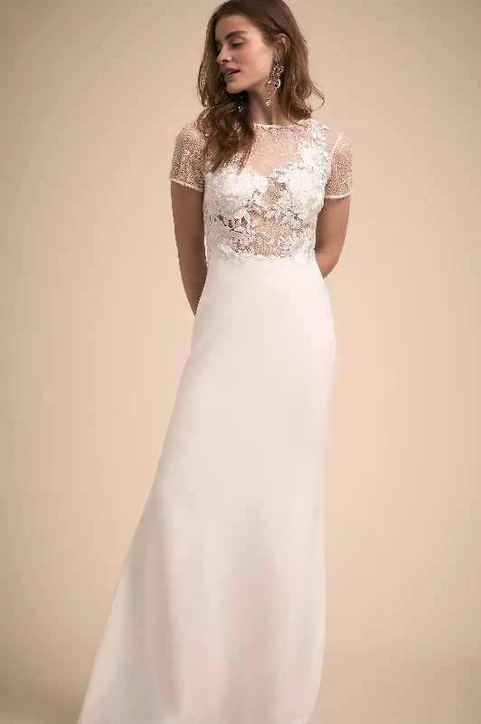 Quilted - fabric wedding dress for a unique textureBHLDN Tadashi Shoji Athens Gown