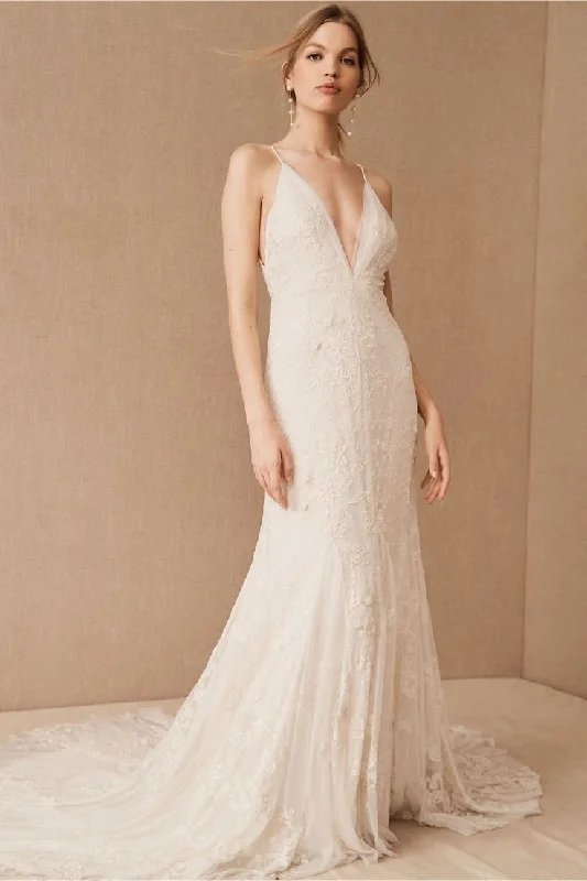 Racer - back wedding dress for a sporty - modern lookBHLDN Veronique Gown