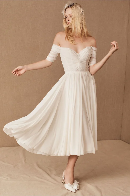 Maxi - length wedding dress for a grand lookBHLDN Watters Mattea Gown